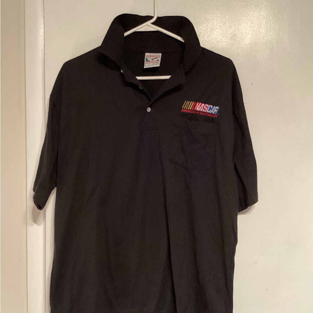 Nascar Black Polo Shirt with Logo